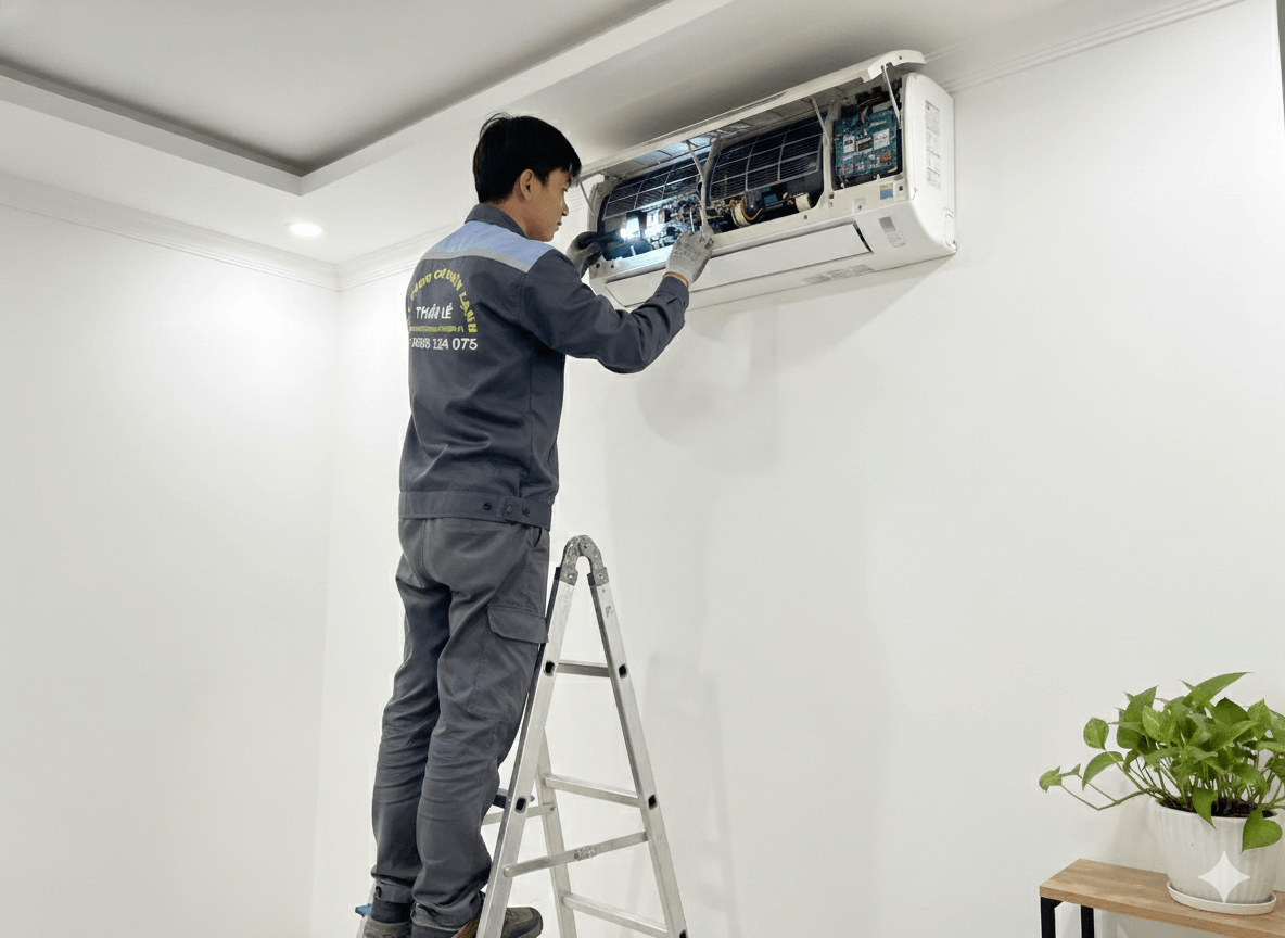 Sửa chữa máy lạnh tại nhà 8 Sửa máy lạnh Thái Lê